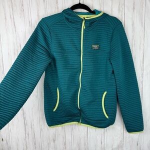 L.L. Bean Teal Jacket with Yellow Accents